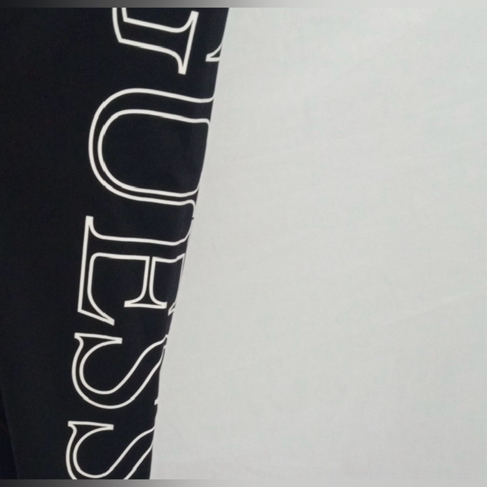 GUESS Black Logo Leggings Women’s Large Women’s Gym Tights Workout - Picture 6 of 9